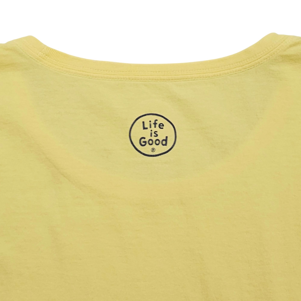 Life is Good Shirt Womens XXL Yellow Crusher Tee Graphic Print Short Sleeve - Picture 4 of 12